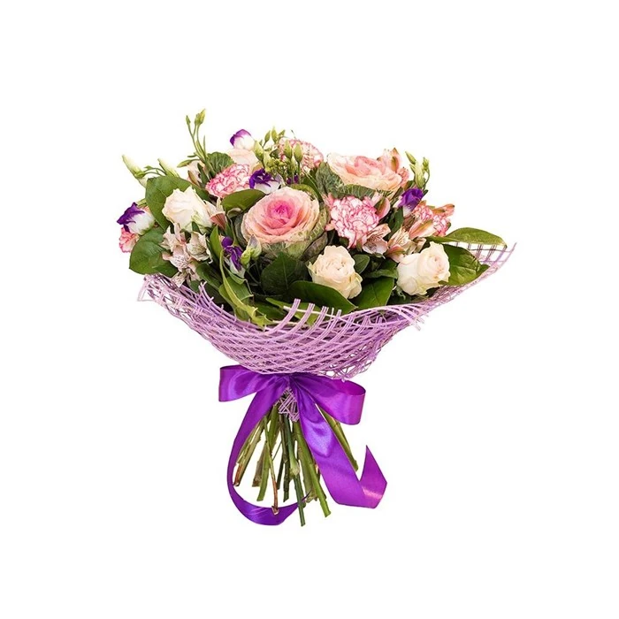 Pembe Beyaz Gül Buketi